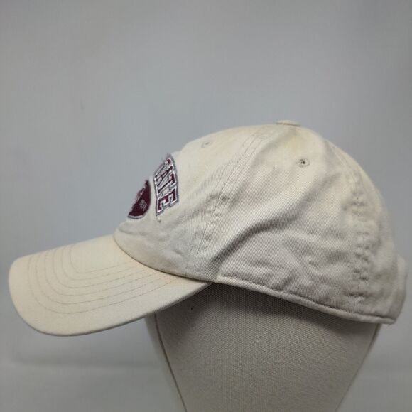 T.E.I Men's Strapback Hat Tan OSFA Embroidered Mississippi State Logo - Picture 3 of 7